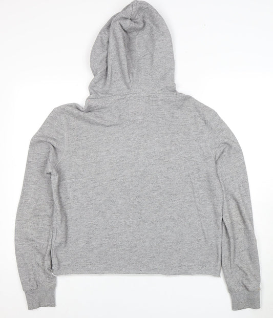 Superdry Women's Grey Logo Pullover Hoodie Size M