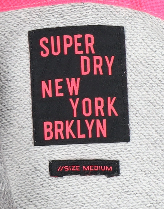 Superdry Women's Grey Logo Pullover Hoodie Size M