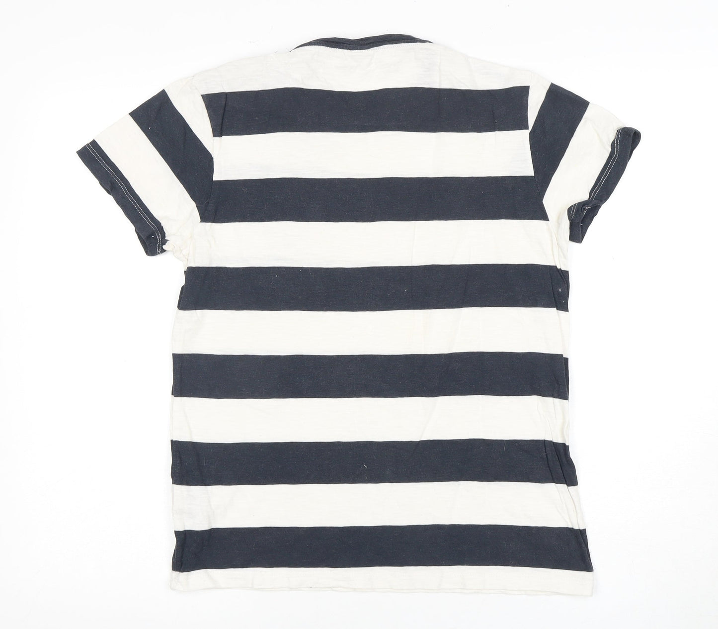 Barbour Unisex Black White Striped T-Shirt, Size S, Casual