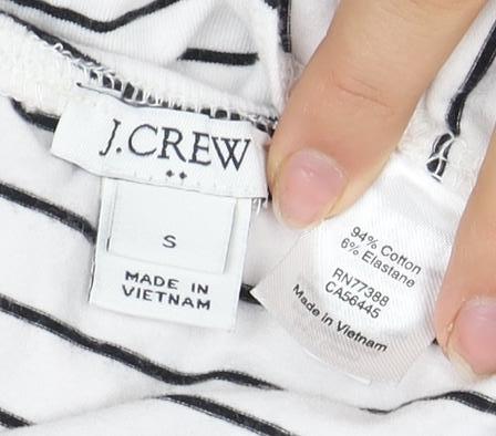 J.Crew Women's White Striped Bodysuit Size S