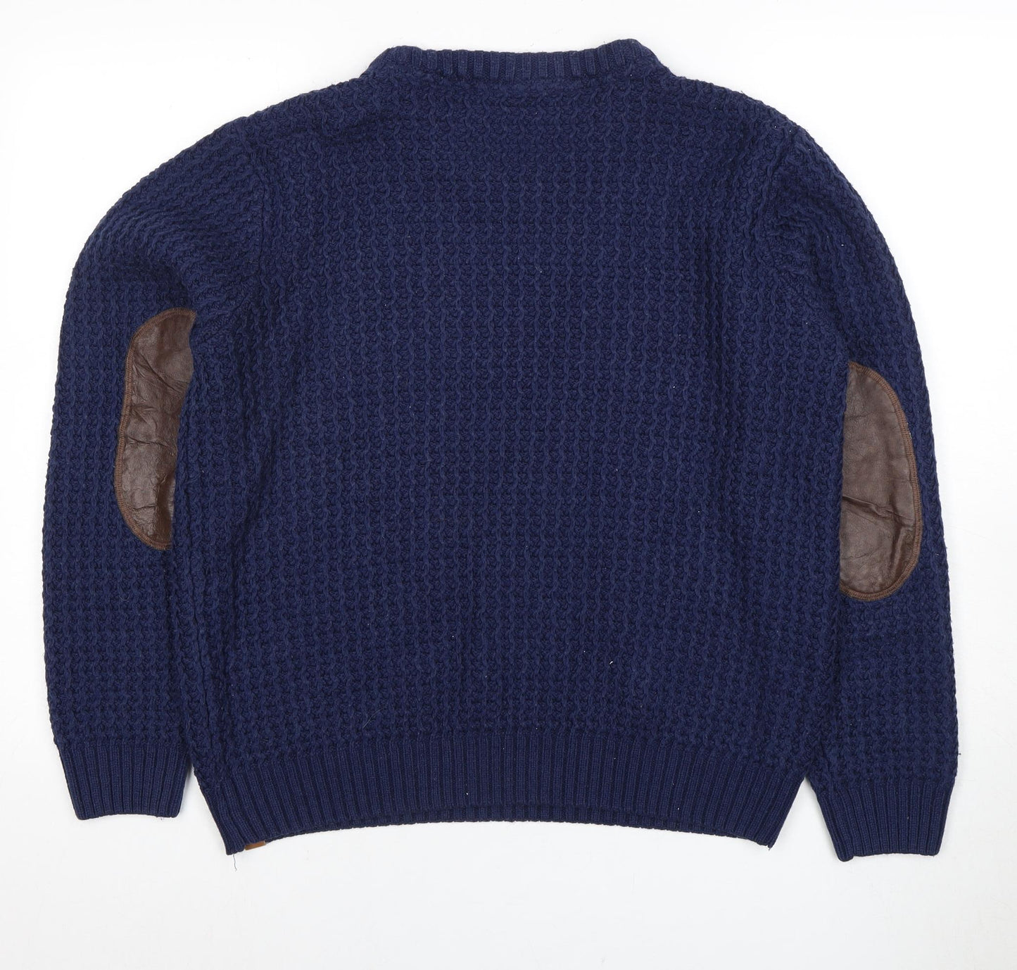 Tokyo Laundry Men's Blue Wool Chunky Pullover L