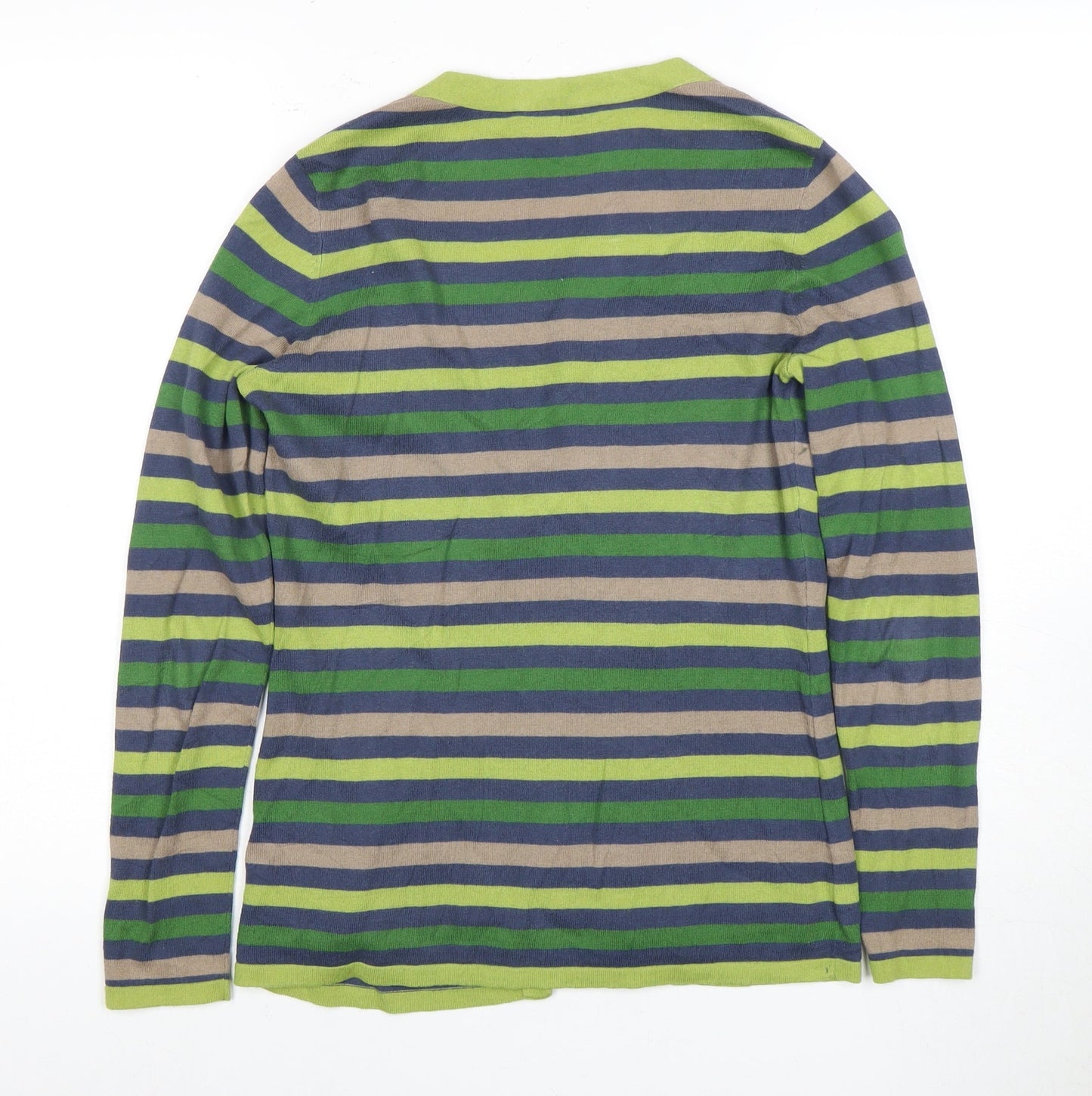 Laura Ashley Women's Multicoloured Striped Cardigan - Size 10