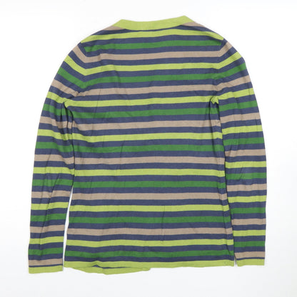 Laura Ashley Women's Multicoloured Striped Cardigan - Size 10