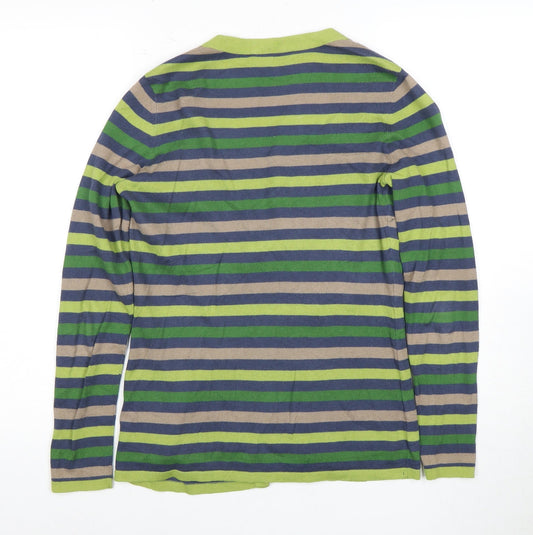 Laura Ashley Women's Multicoloured Striped Cardigan - Size 10