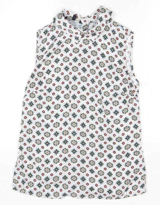 Laura Ashley Women's Multicoloured Sleeveless Top Size 8