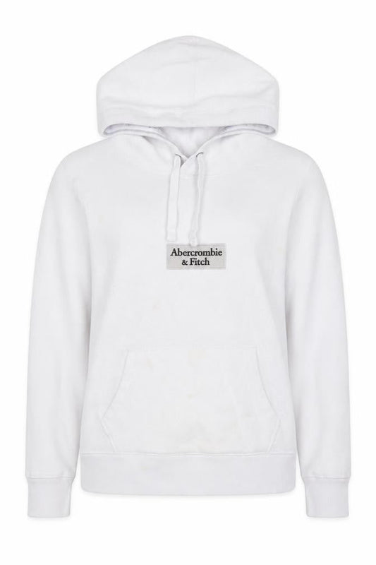 Womens UK Size XS Abercrombie & Fitch White  Hoodie