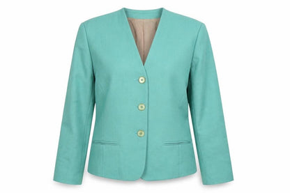 Womens UK Size 12 Viyella Regular Green Blazer