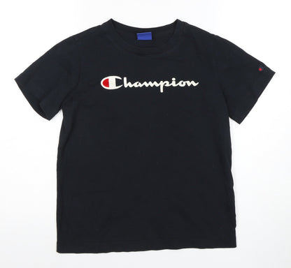 Mens UK Size S Champion Black  T-Shirt