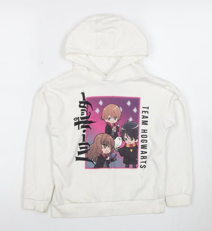 Jay Jays Girls White Harry Potter Hoodie 7-8 Years