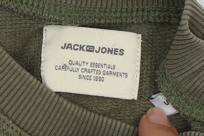 Mens UK Size S JACK & JONES Green Pullover Sweatshirt