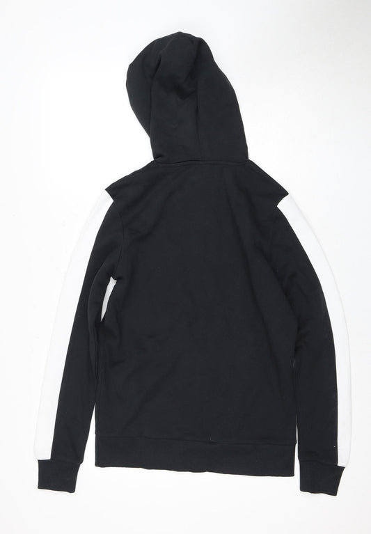 Mens UK Size XS JACK & JONES Black Full Zip Hoodie