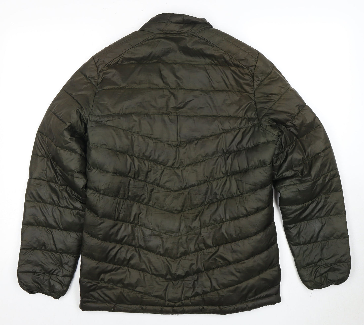Jack & Jones Boys Green Puffer Jacket, Full Zip, Size 11-12 Years