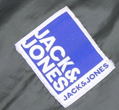 Jack & Jones Boys Green Puffer Jacket, Full Zip, Size 11-12 Years