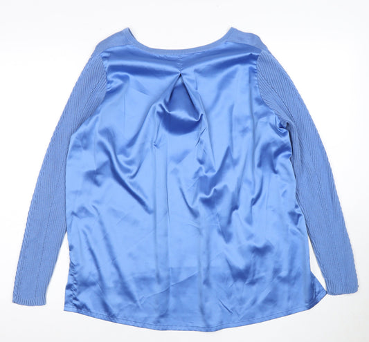 Laura Ashley Women's Blue Long Sleeve Top, Size 10