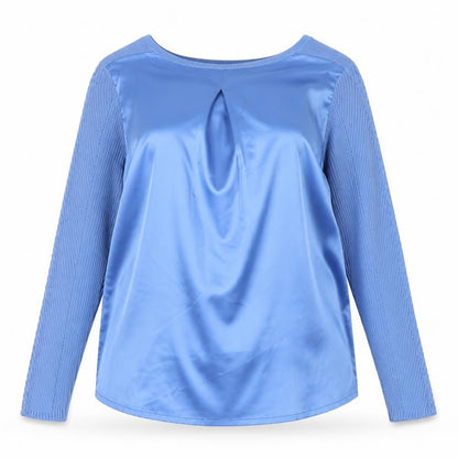 Womens UK Size 10 Laura Ashley Blue Basic Blouse