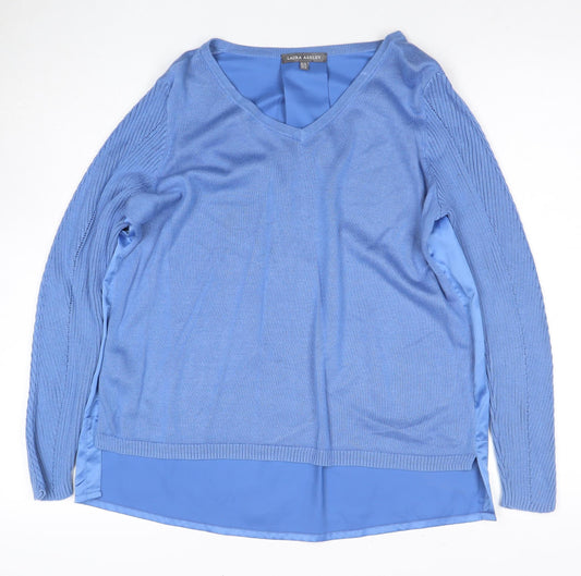 Laura Ashley Women's Blue Long Sleeve Top, Size 10