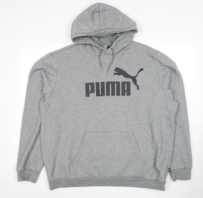 Mens UK Size 2XL PUMA Grey Pullover Hoodie