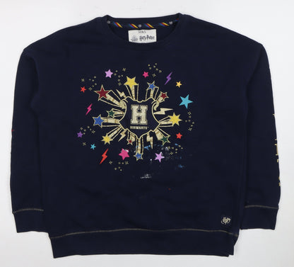 Marks and Spencer Girls Harry Potter Blue Pullover Sweatshirt 2XS