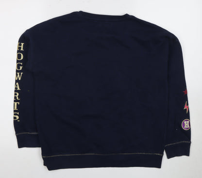 Marks and Spencer Girls Harry Potter Blue Pullover Sweatshirt 2XS