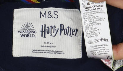 Marks and Spencer Girls Harry Potter Blue Pullover Sweatshirt 2XS