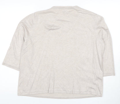 Womens UK Size 22 Eastex Beige Basic T-Shirt