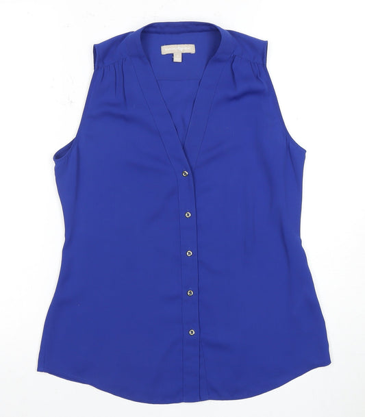Banana Republic Women's Blue Sleeveless Blouse Size 2