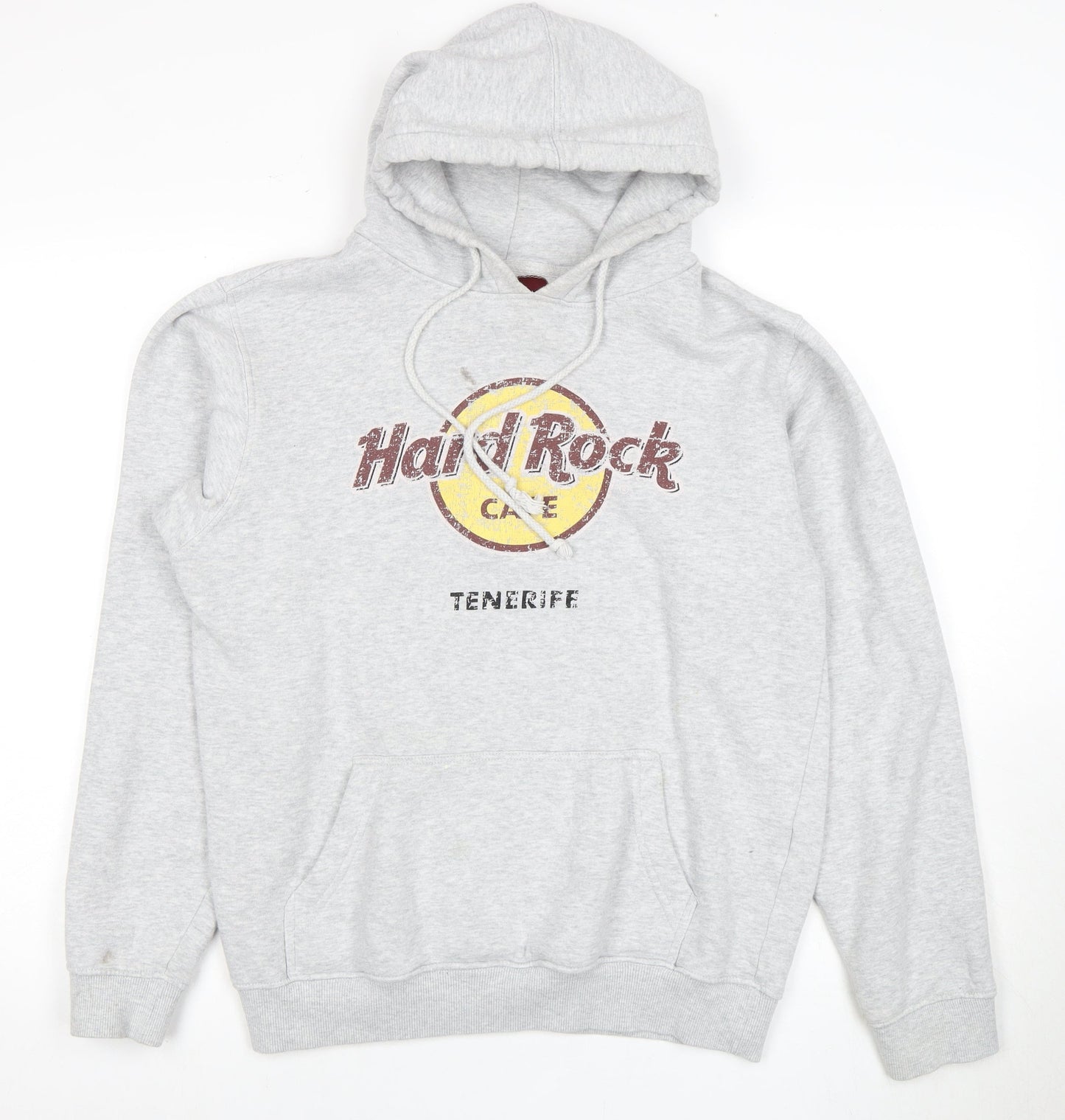 Unisex Adults UK Size M Hard Rock Cafe Grey Pullover Hoodie