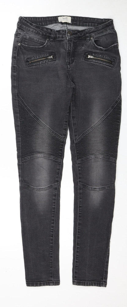Hush Women's Black Skinny Jeans, Size S, Stylish and Slim