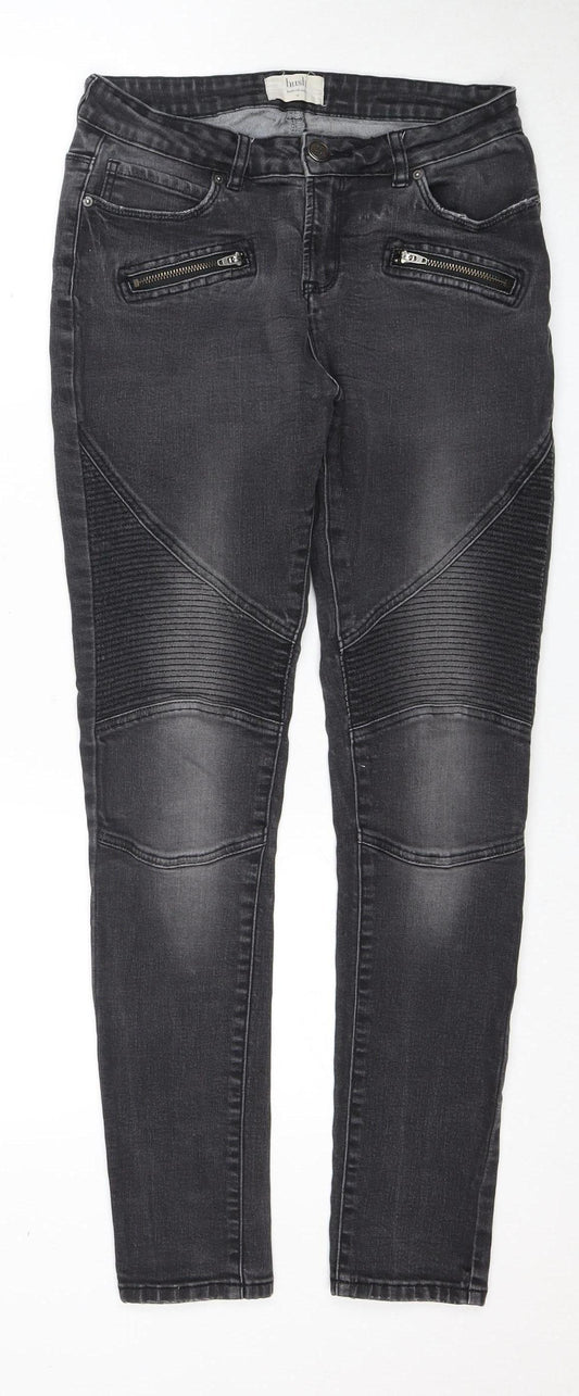 Hush Women's Black Skinny Jeans, Size S, Stylish and Slim