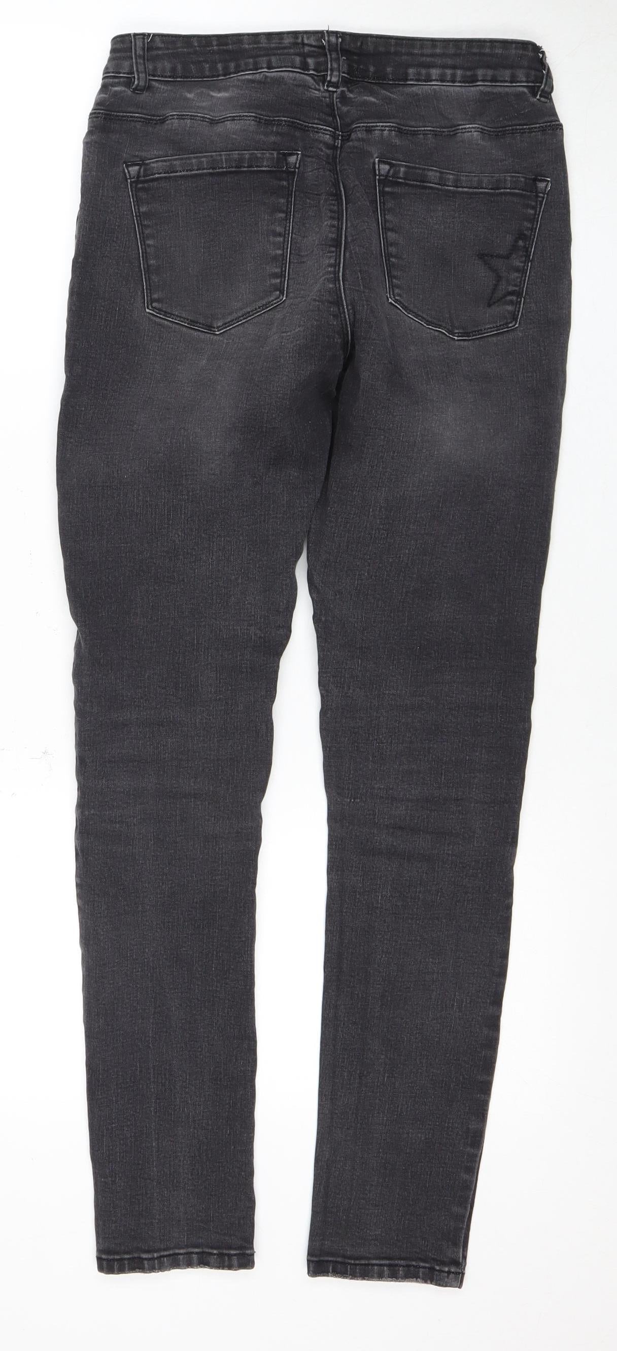 Hush Women's Black Skinny Jeans, Size S, Stylish and Slim