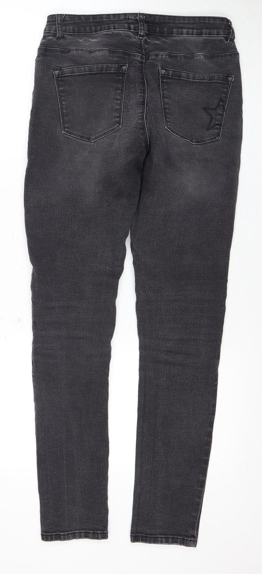 Hush Women's Black Skinny Jeans, Size S, Stylish and Slim