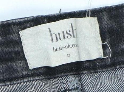 Hush Women's Black Skinny Jeans, Size S, Stylish and Slim