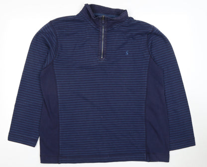 Mens UK Size L Joules Blue 1/2 Zip Hoodie