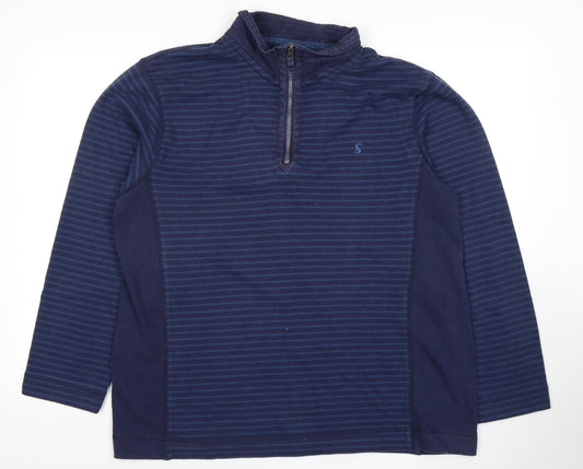 Mens UK Size L Joules Blue 1/2 Zip Hoodie