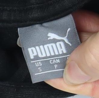 Mens UK Size M PUMA Black Pullover Hoodie