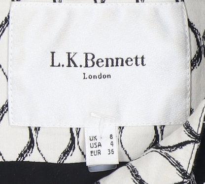 L.K. Bennett Women's Black Geometric Pencil Dress