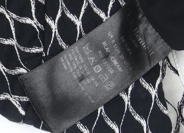 L.K. Bennett Women's Black Geometric Pencil Dress