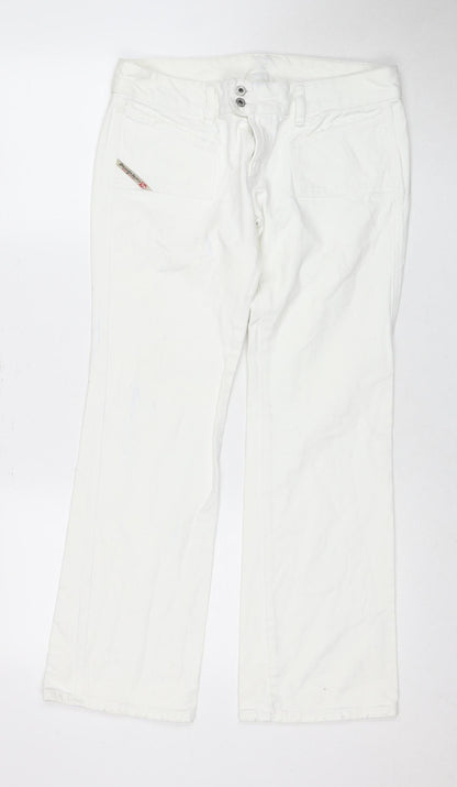 Diesel Women's White Straight Jeans Size 2