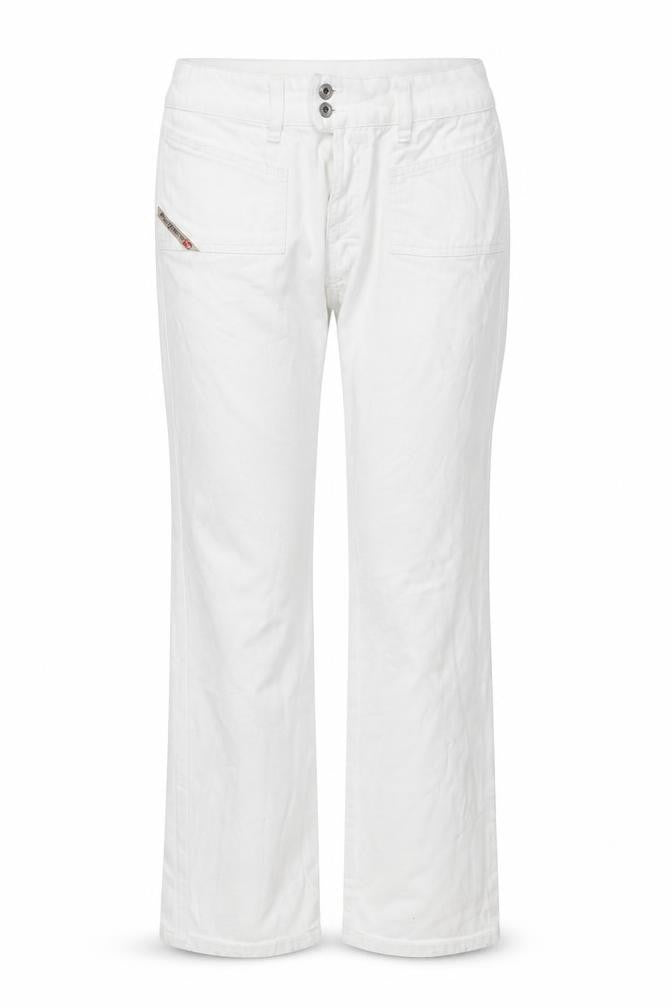 Womens UK Size 2 Diesel  Straight White Jeans