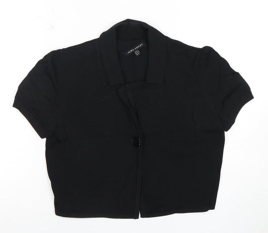 Laura Ashley Women's Black Cardigan UK 10 Collared