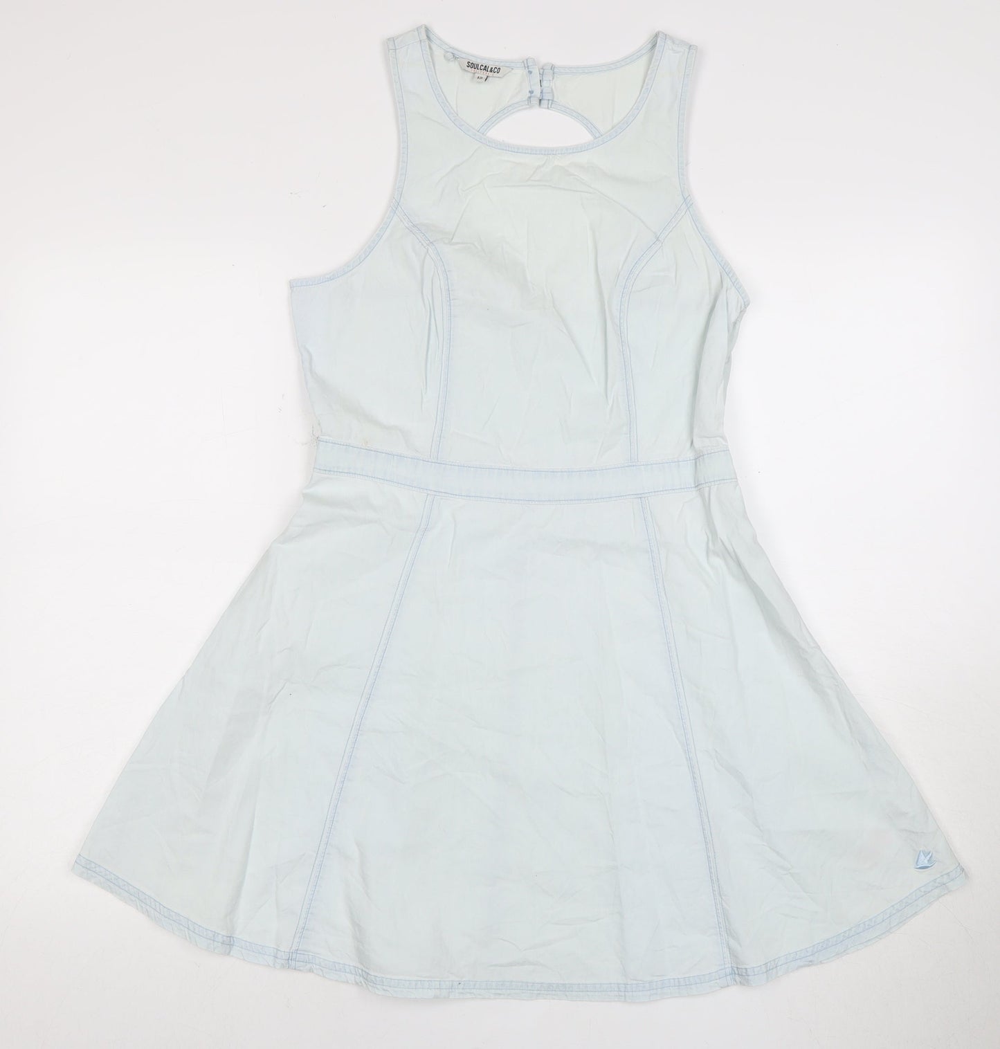 SoulCalCo Women's Blue Fit & Flare Dress Size 12