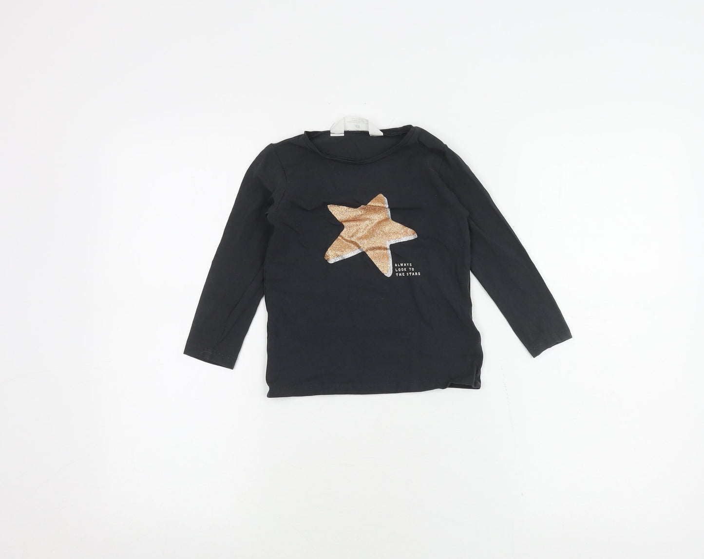 Teens UK Size 2-4 H&M Black  T-Shirt