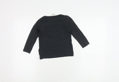 Teens UK Size 2-4 H&M Black  T-Shirt
