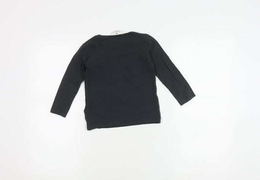 Teens UK Size 2-4 H&M Black  T-Shirt