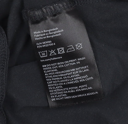 Teens UK Size 2-4 H&M Black  T-Shirt