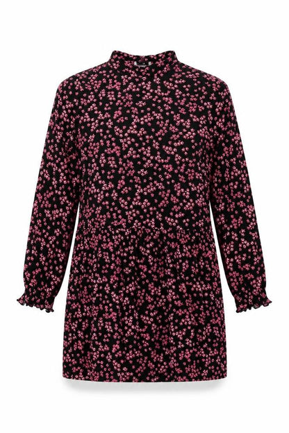 Warehouse Women's Black Floral Long Sleeve Dress Size 14
