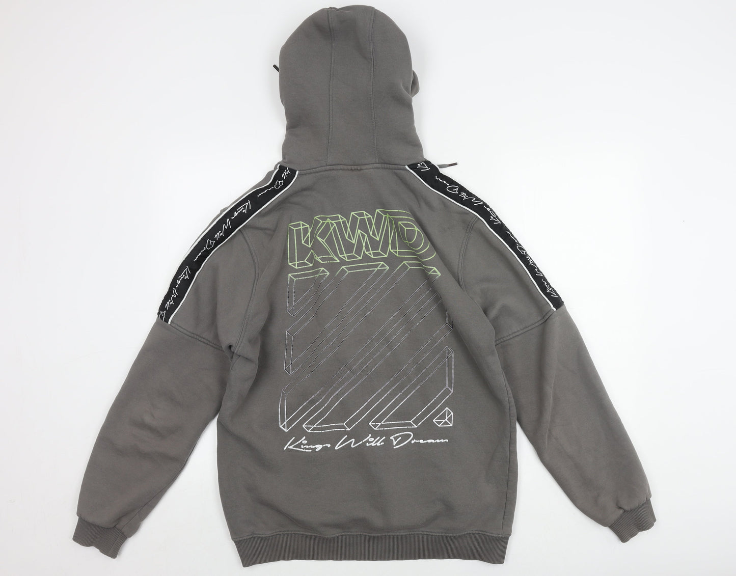 Mens UK Size L Kings Will Dream Grey Pullover Hoodie