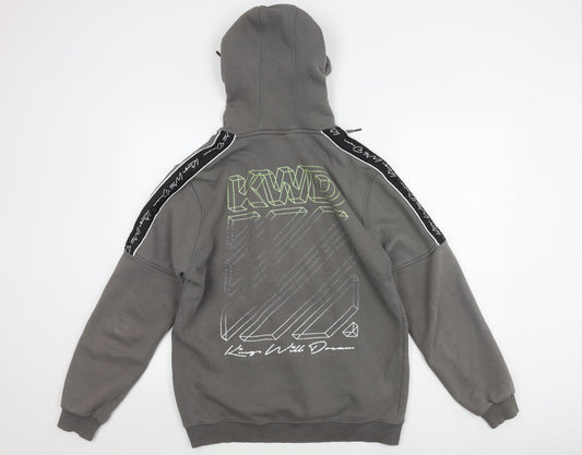Mens UK Size L Kings Will Dream Grey Pullover Hoodie