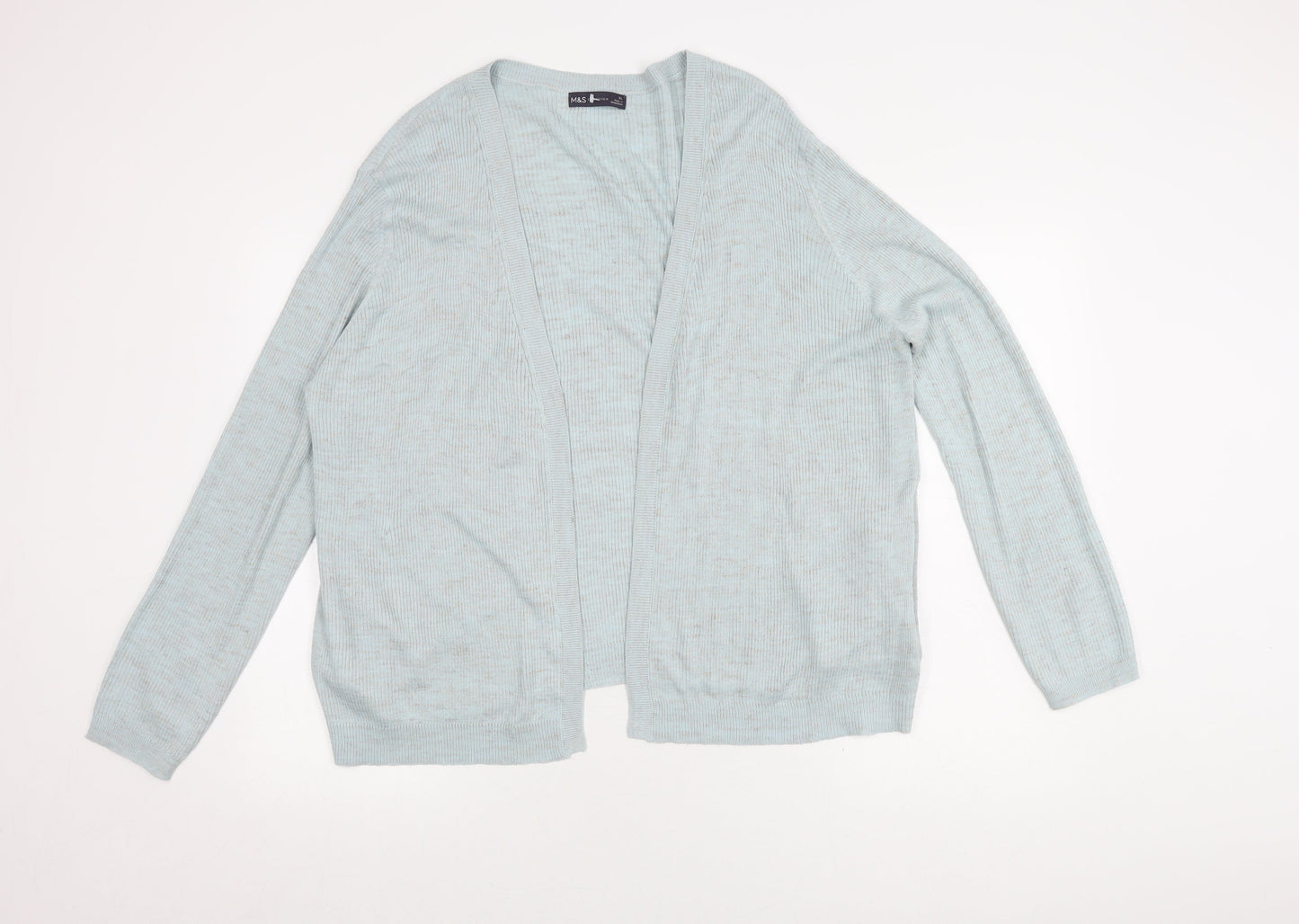 Womens UK Size XL Marks and Spencer Blue Cardigan Jumper