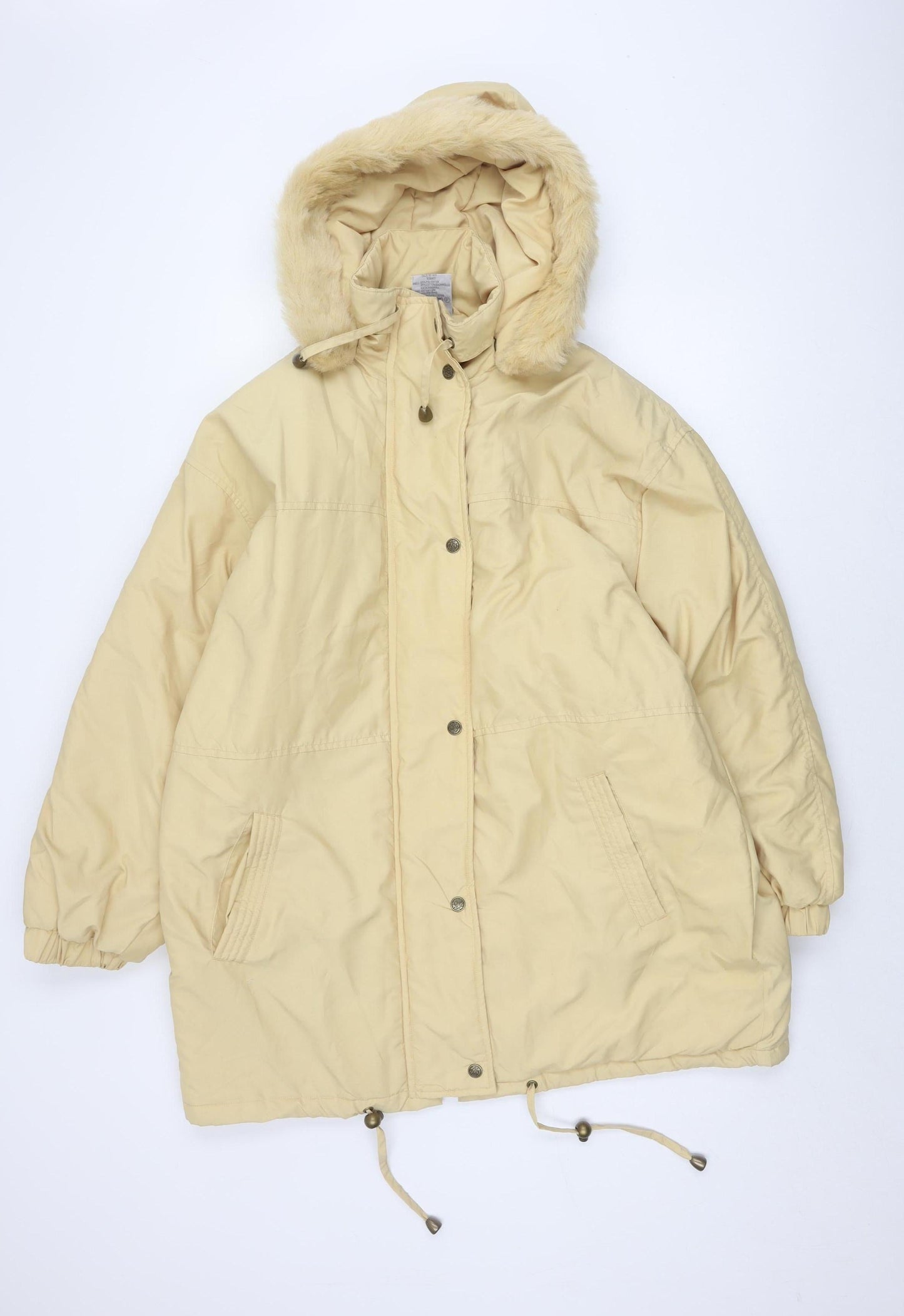 Classic Woman Beige Parka Jacket Women Size 18 Winter Casual